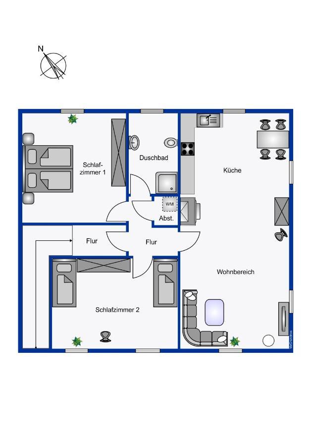 Suedernest 2 Apartment Wyk auf Foehr Luaran gambar